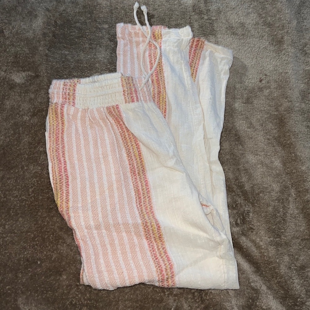 Rip Curl Coral Striped Brach Pants Size Medium